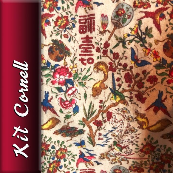 Kit Cornell Made in India Red 3/4 length brocade embroidered dress jacket Small - Picture 6 of 7